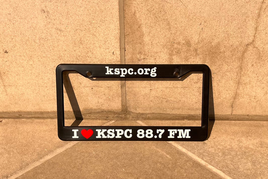 I Love KSPC License Plate Frame