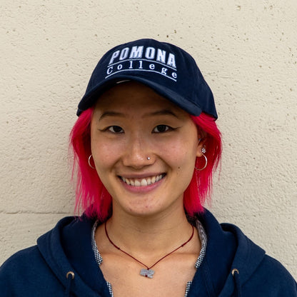 Embroidered Pomona College Cap w/ 2 bars